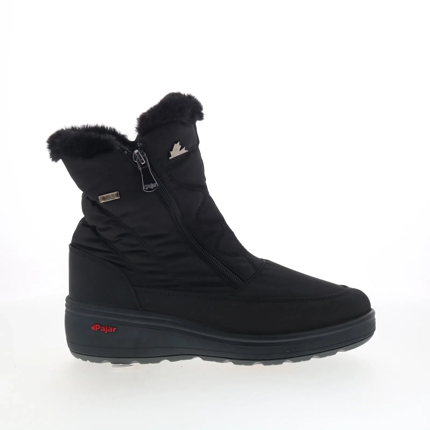 Pajar Raff 58028 Womens Black Canvas Zipper Casual Dress Boots