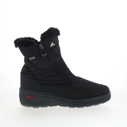 Pajar Raff 58028 Womens Black Canvas Zipper Casual Dress Boots
