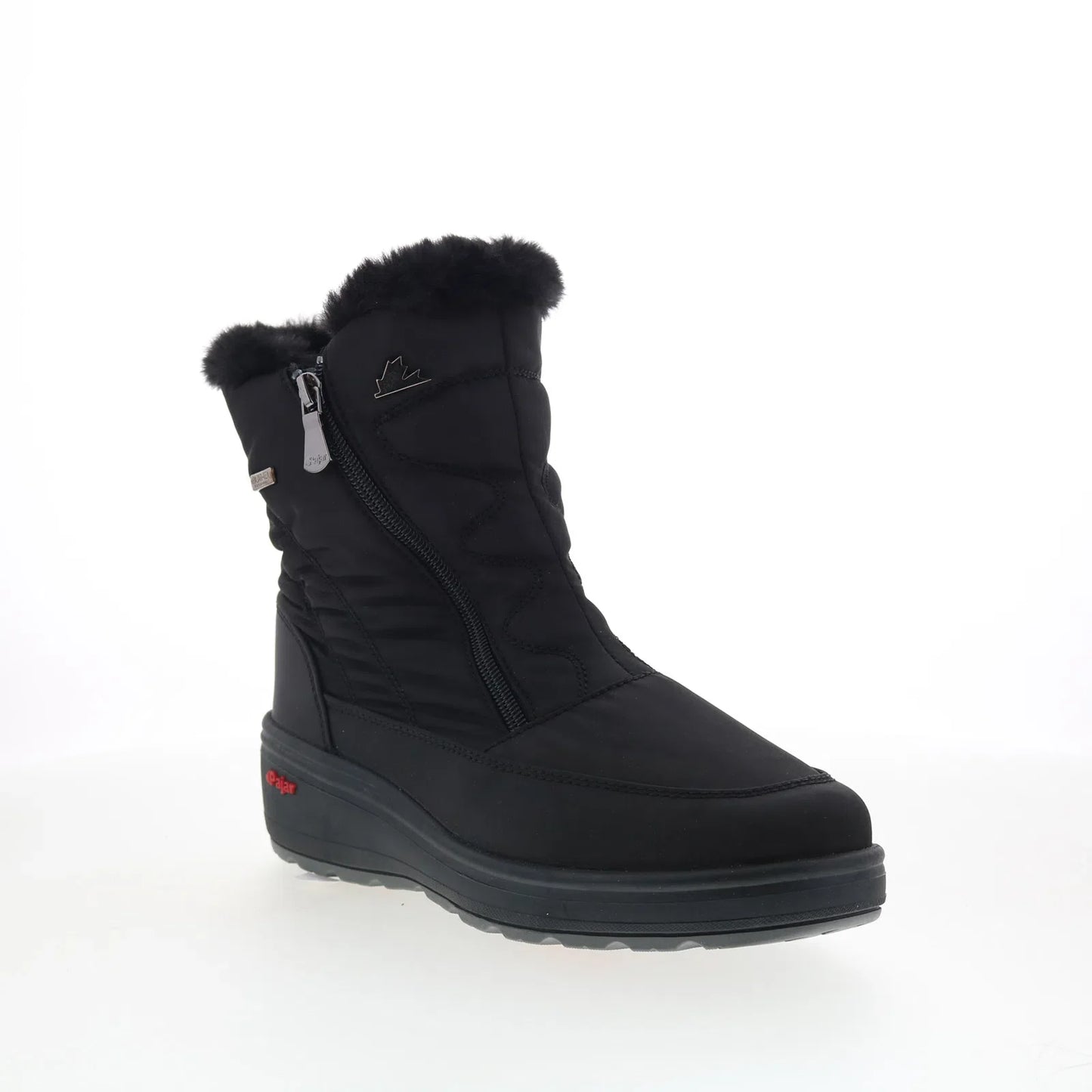 Pajar Raff 58028 Womens Black Canvas Zipper Casual Dress Boots