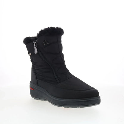 Pajar Raff 58028 Womens Black Canvas Zipper Casual Dress Boots