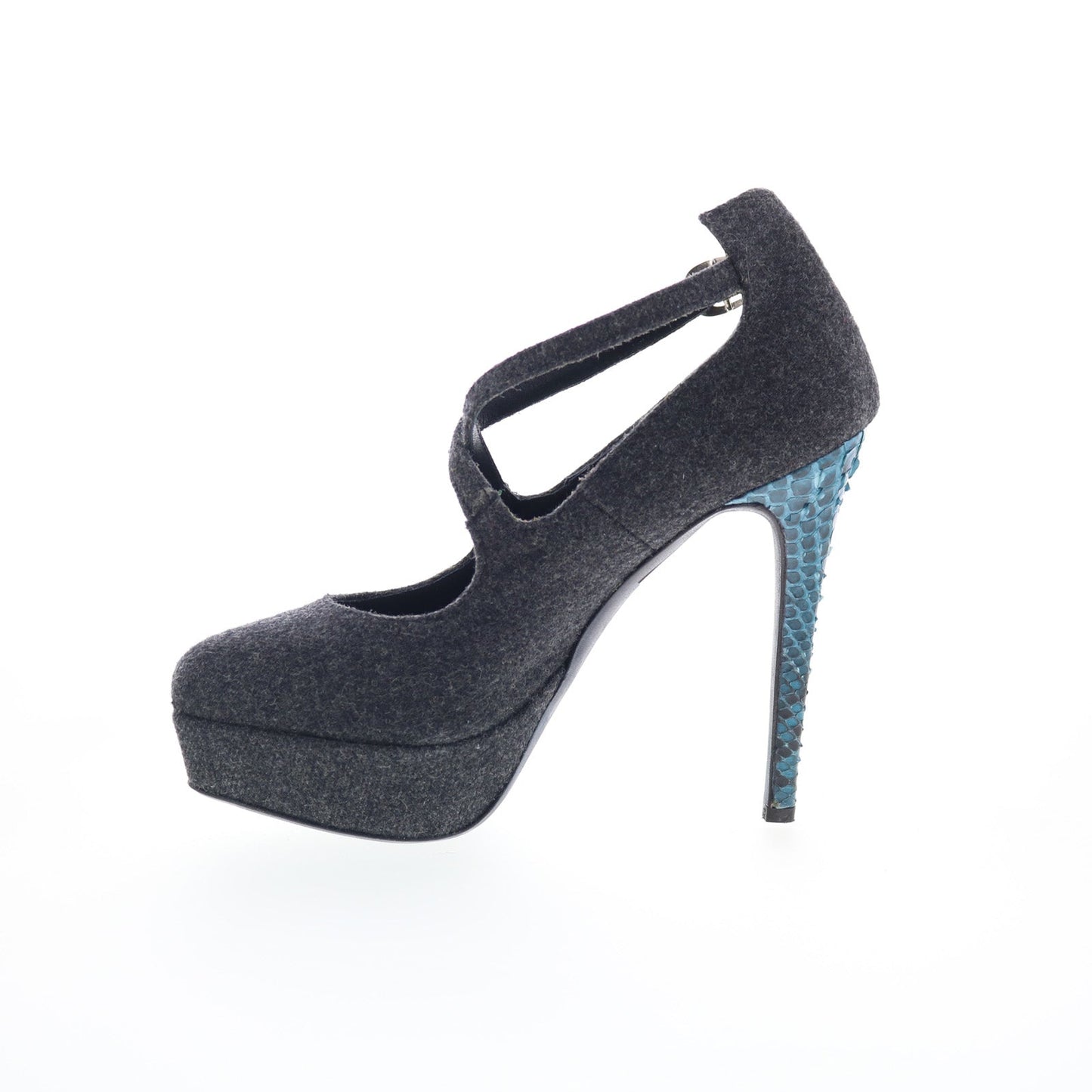 RD Company W-RD24 Womens Gray Canvas Hook & Loop Pumps Heels Shoes
