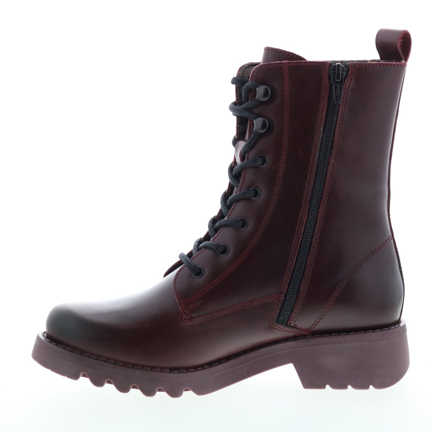 Fly London Reid REID893FLY-001 Womens Burgundy Leather Casual Dress Boots