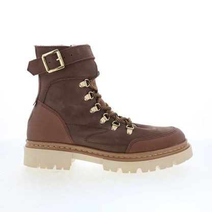 Pajar Remie PDPAB00596.01 Womens Brown Nubuck Lace Up Casual Dress Boots