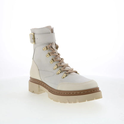 Pajar Remie PDPAB00596.01 Womens Beige Leather Lace Up Casual Dress Boots