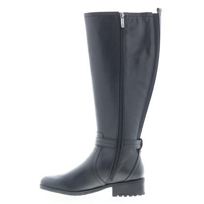 Easy Spirit Reverie SEREVERIE Womens Black Wide Leather Casual Dress Boots