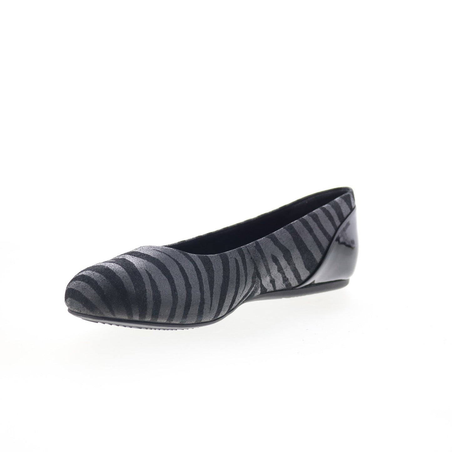 Softwalk Sonoma S1862-941 Womens Black Leather Slip On Ballet Flats Shoes
