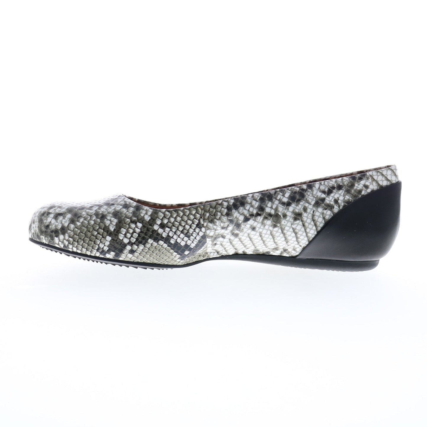 Softwalk Sonoma S1862-028 Womens Gray Narrow Leather Ballet Flats Shoes