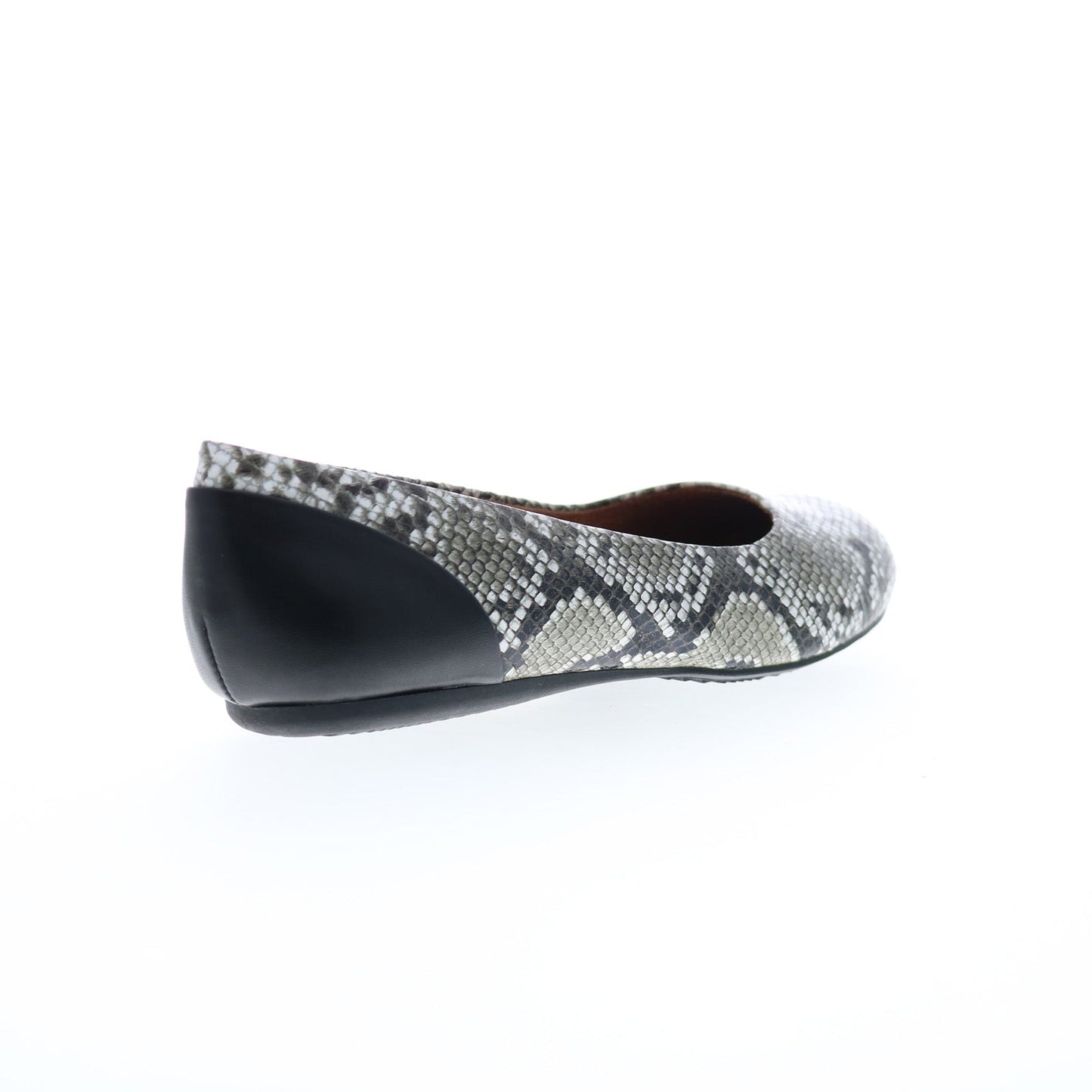 Softwalk Sonoma S1862-028 Womens Gray Narrow Leather Ballet Flats Shoes