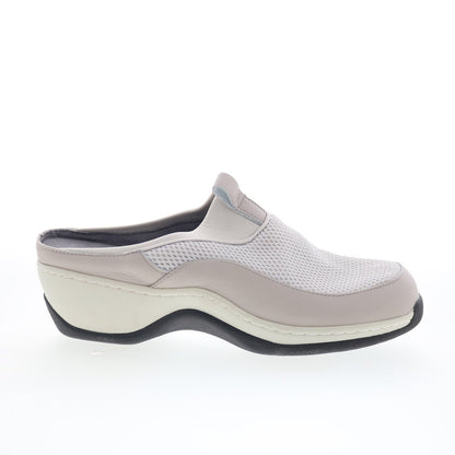 SoftWalk Aberdeen S2100-058 Womens Gray Leather Slip On Clog Flats Shoes