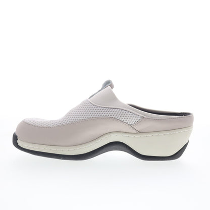 SoftWalk Aberdeen S2100-058 Womens Gray Leather Slip On Clog Flats Shoes