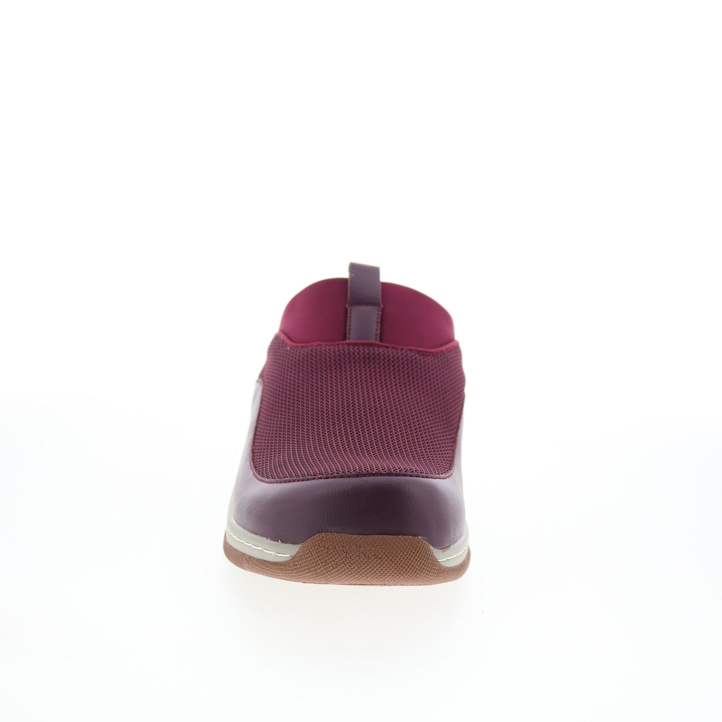 SoftWalk Aberdeen S2100-606 Womens Burgundy Leather Slip On Clog Flats Shoes