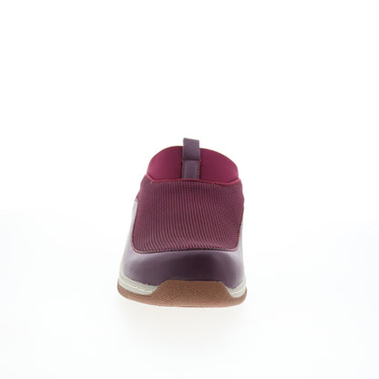 SoftWalk Aberdeen S2100-606 Womens Burgundy Leather Slip On Clog Flats Shoes