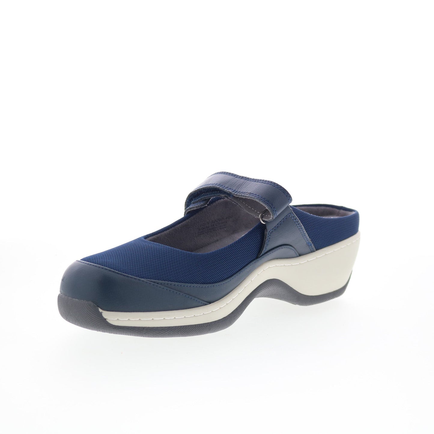 SoftWalk Arcadia S2200-400 Womens Blue Leather Strap Clog Flats Shoes