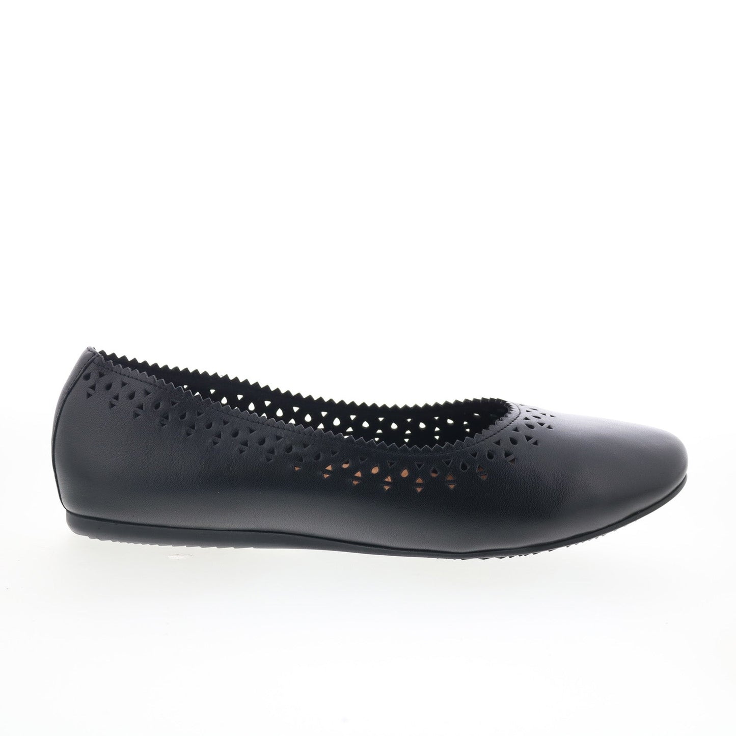 SoftWalk Selma S2228-001 Womens Black Leather  Slip On Ballet Flats Shoes