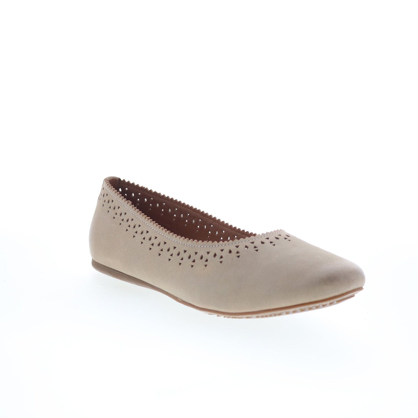 SoftWalk Selma S2228-057 Womens Gray Nubuck Slip On Ballet Flats Shoes