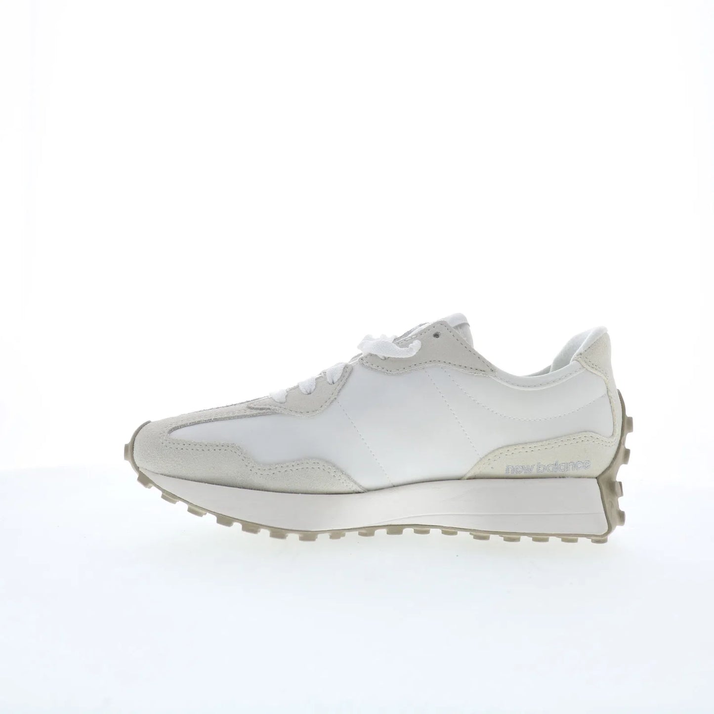 New Balance 327 WS327KE Womens Beige Suede Lace Up Lifestyle Sneakers Shoes