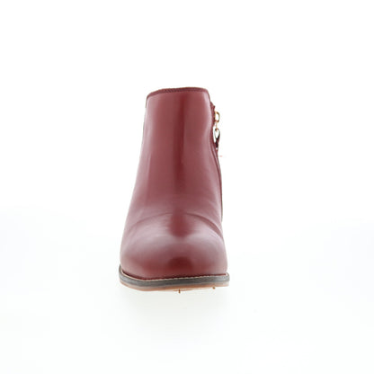 SoftWalk Rocklin 2.0 S2364-601 Womens Red Leather Ankle & Booties Boots