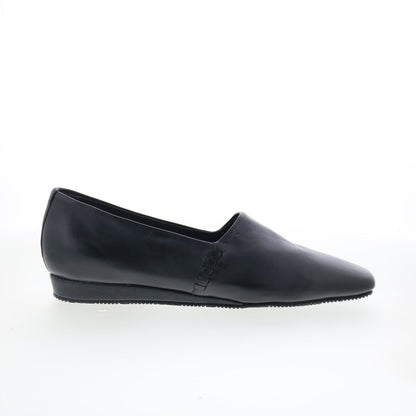 SoftWalk Vale S2368-001 Womens Black Leather Slip On Loafer Flats Shoes