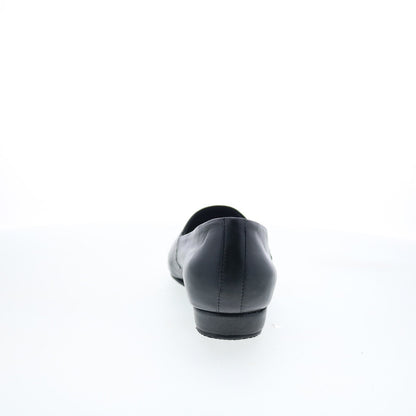 SoftWalk Vale S2368-001 Womens Black Leather Slip On Loafer Flats Shoes