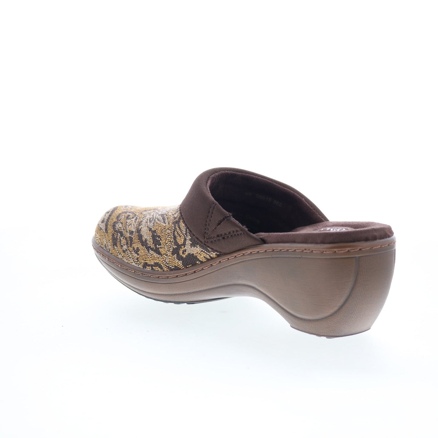 Softwalk Murietta S6015-960 Womens Brown Narrow Canvas Clog Flats Shoes