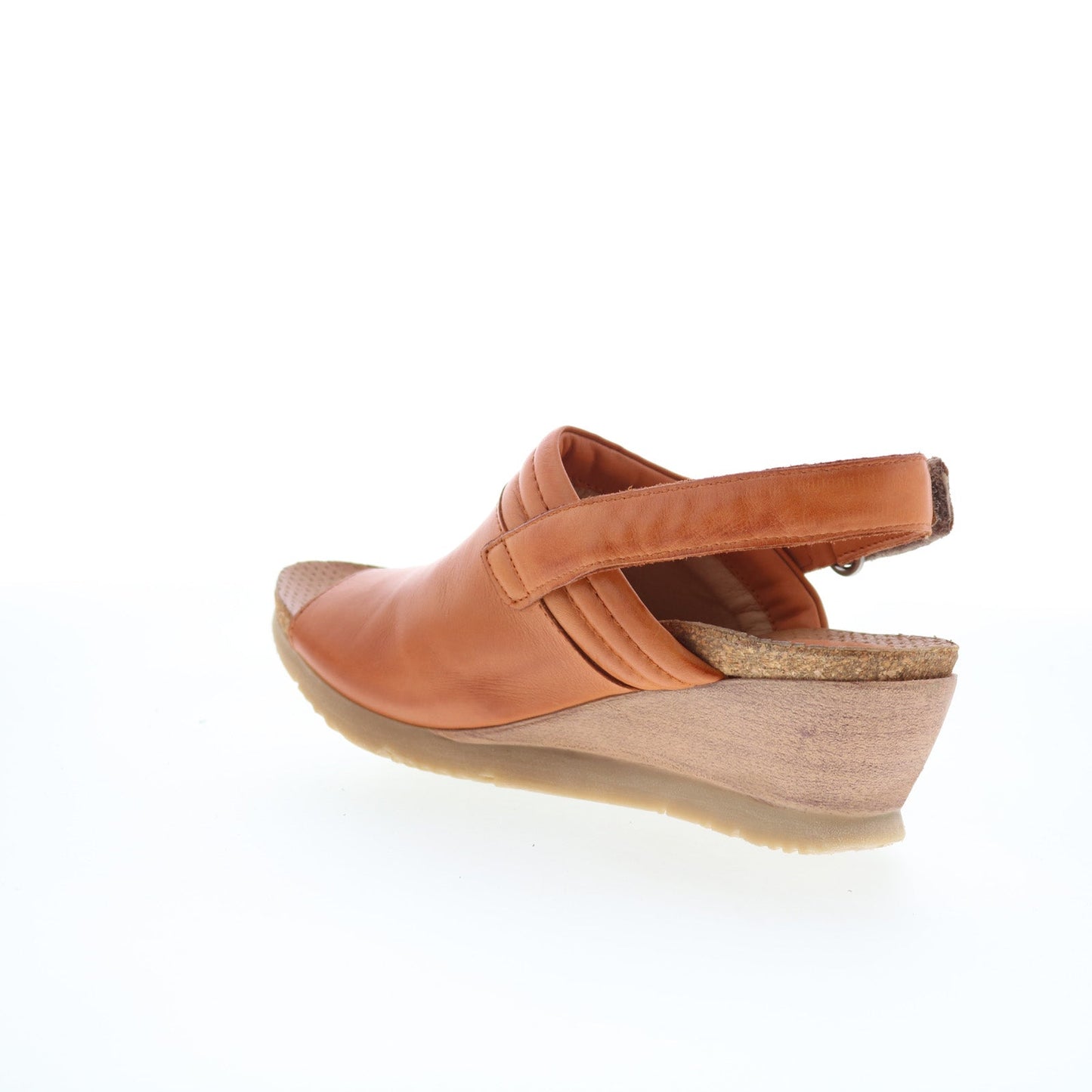 Miz Mooz Sabina Womens Brown Leather Strap Wedges Sandals Shoes
