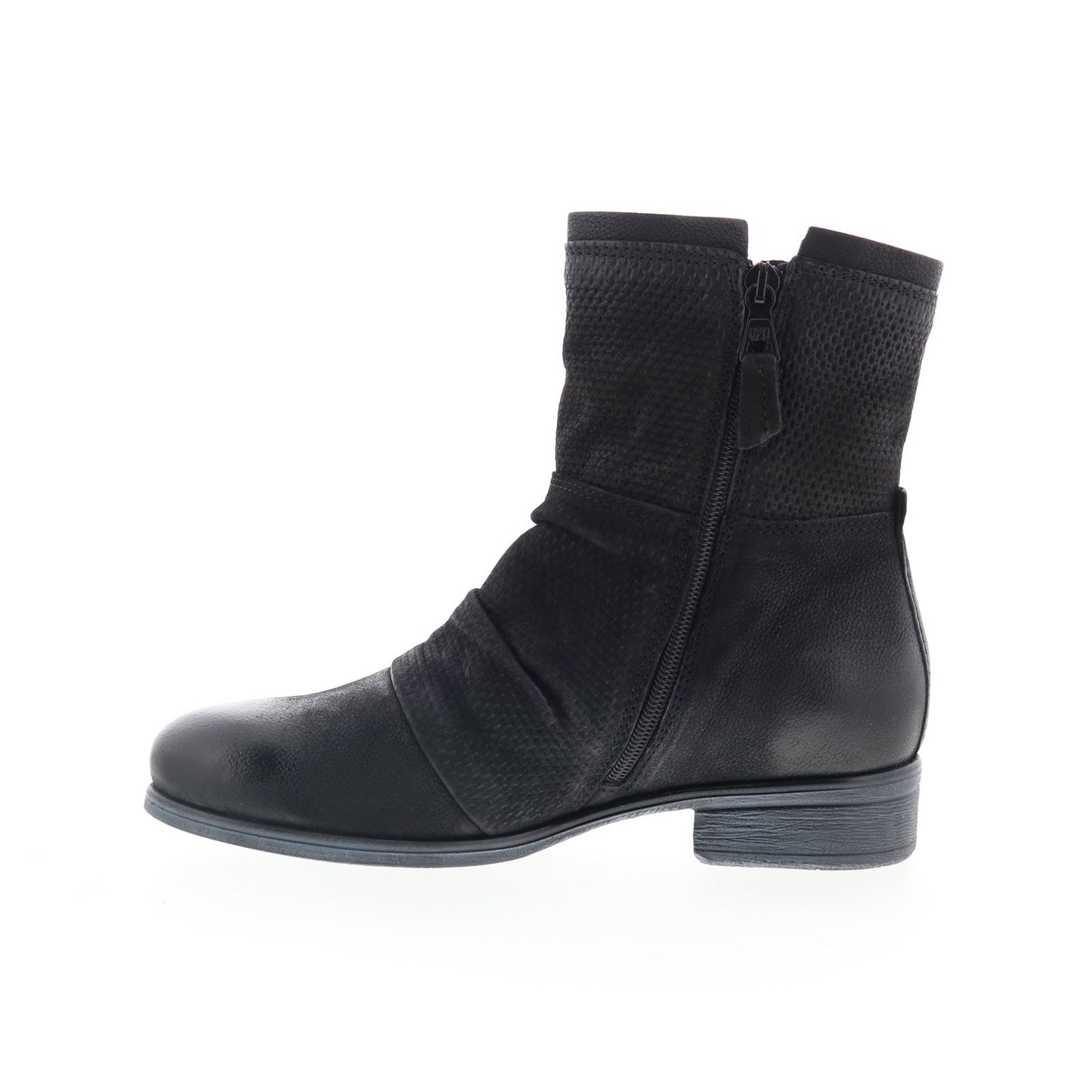 Miz Mooz Sandi Womens Black Leather Zipper Casual Dress Boots