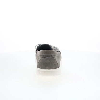 Minnetonka Scout 61027 Womens Gray Suede Slip On Loafer Flats Shoes