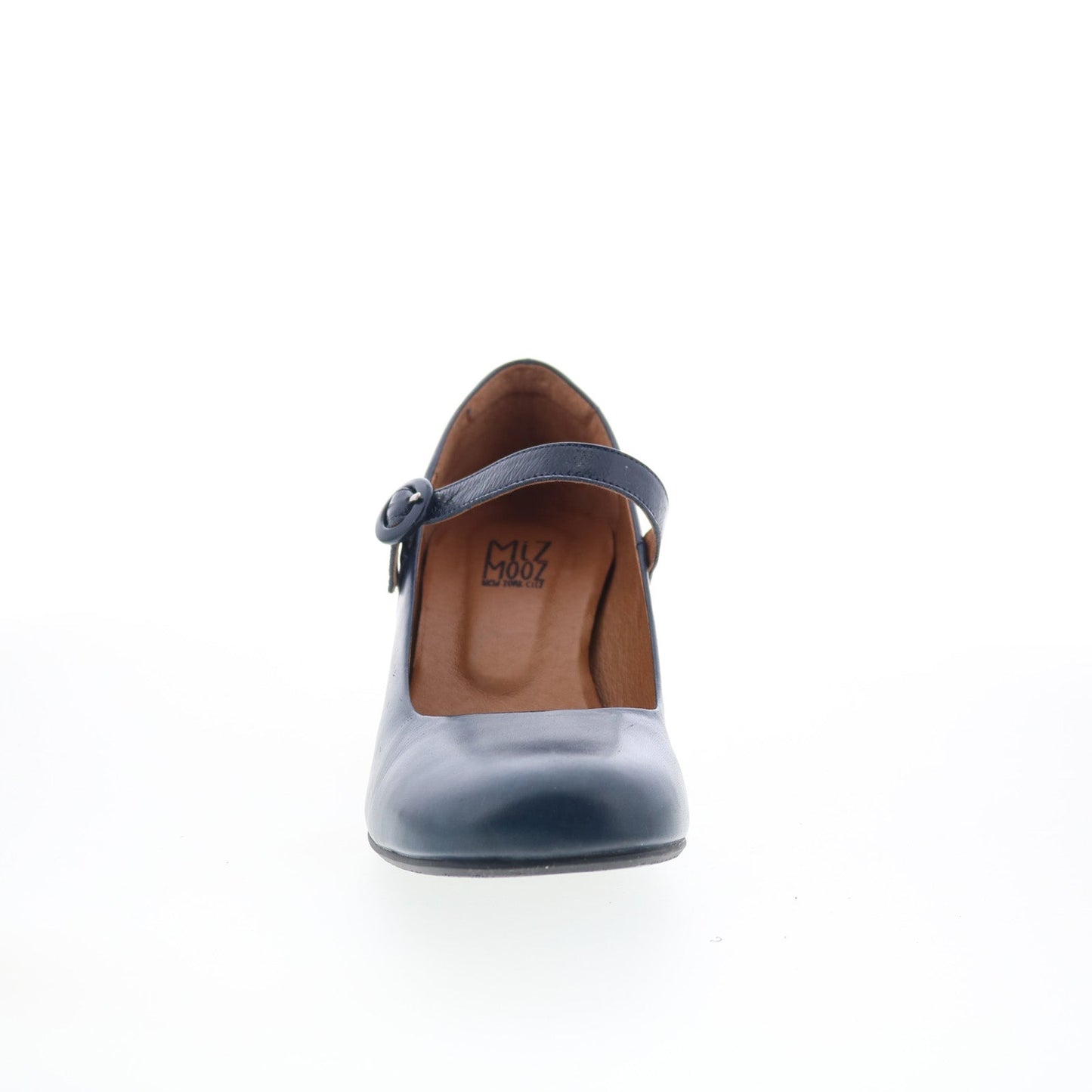 Miz Mooz Seely Womens Blue Leather Hook & Loop Pumps Heels Shoes