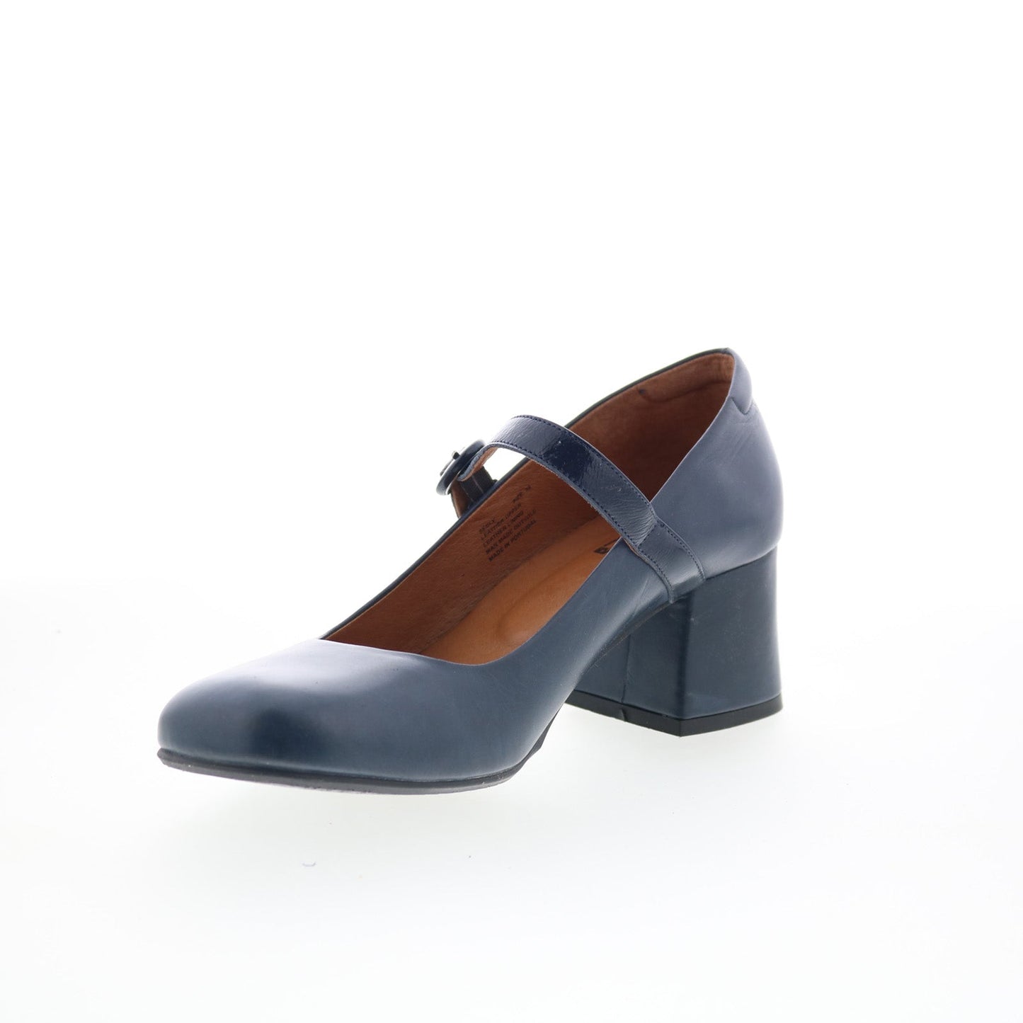 Miz Mooz Seely Womens Blue Leather Hook & Loop Pumps Heels Shoes