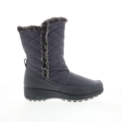 Easy Spirit Margo SEMARGO Womens Gray Canvas Casual Dress Boots