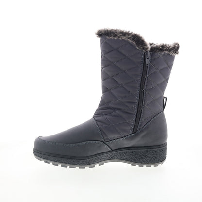 Easy Spirit Margo SEMARGO Womens Gray Canvas Casual Dress Boots