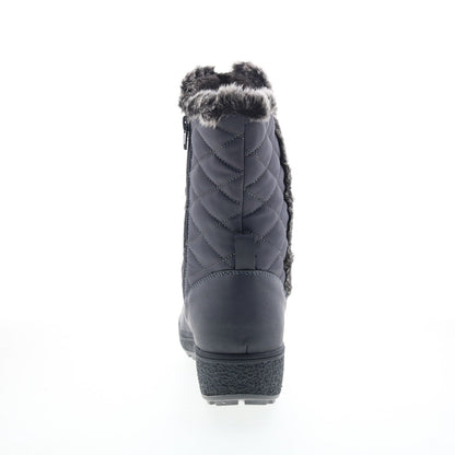 Easy Spirit Margo SEMARGO Womens Gray Canvas Casual Dress Boots