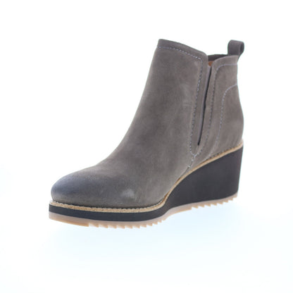 Sofft Emeree SF00490 Womens Gray Suede Slip On Ankle & Booties Boots