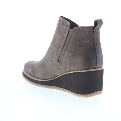 Sofft Emeree SF00490 Womens Gray Suede Slip On Ankle & Booties Boots