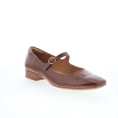 Sofft Elsey SF00907 Womens Brown Leather Hook & Loop Mary Jane Flats Shoes