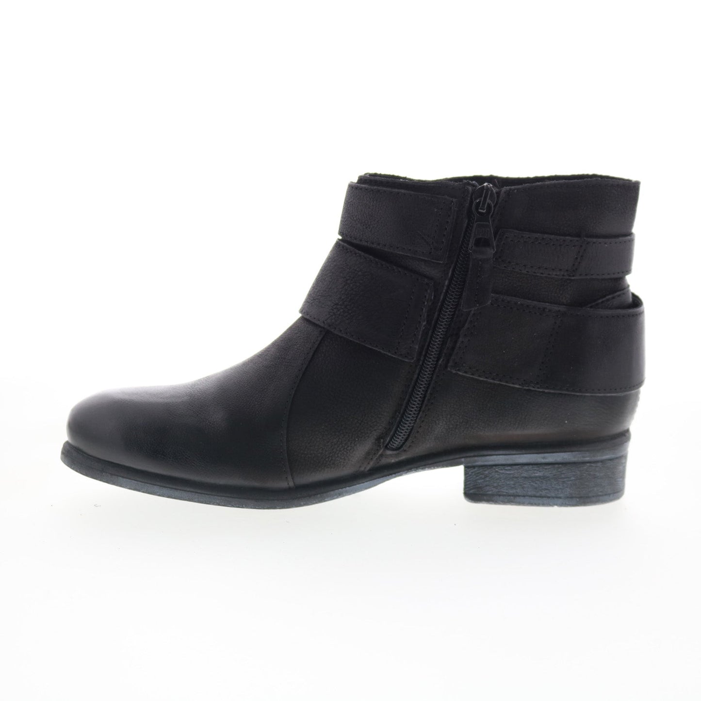 Miz Mooz Shermie Womens Black Leather Zipper Ankle & Booties Boots