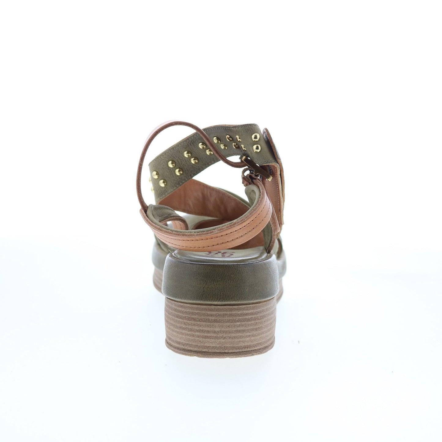 A.S. 98 Shiloh Womens Green Leather Strap Wedges Sandals Shoes