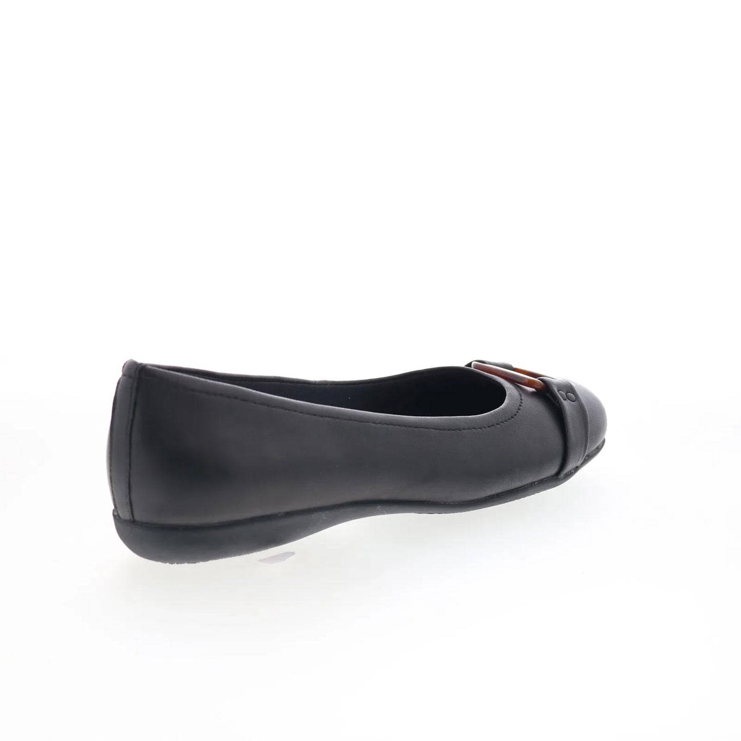 Trotters Sizzle Signature T1251-093 Womens Black Leather Ballet Flats Shoes