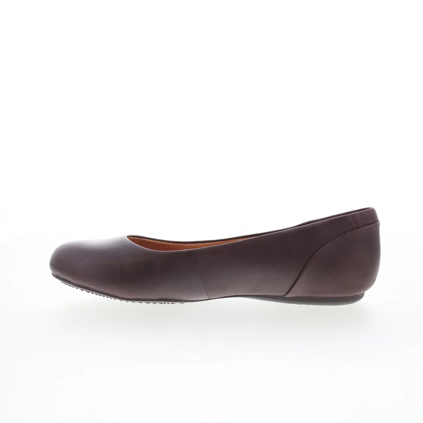 Softwalk Sonoma S1862-682 Womens Brown Leather Slip On Ballet Flats Shoes