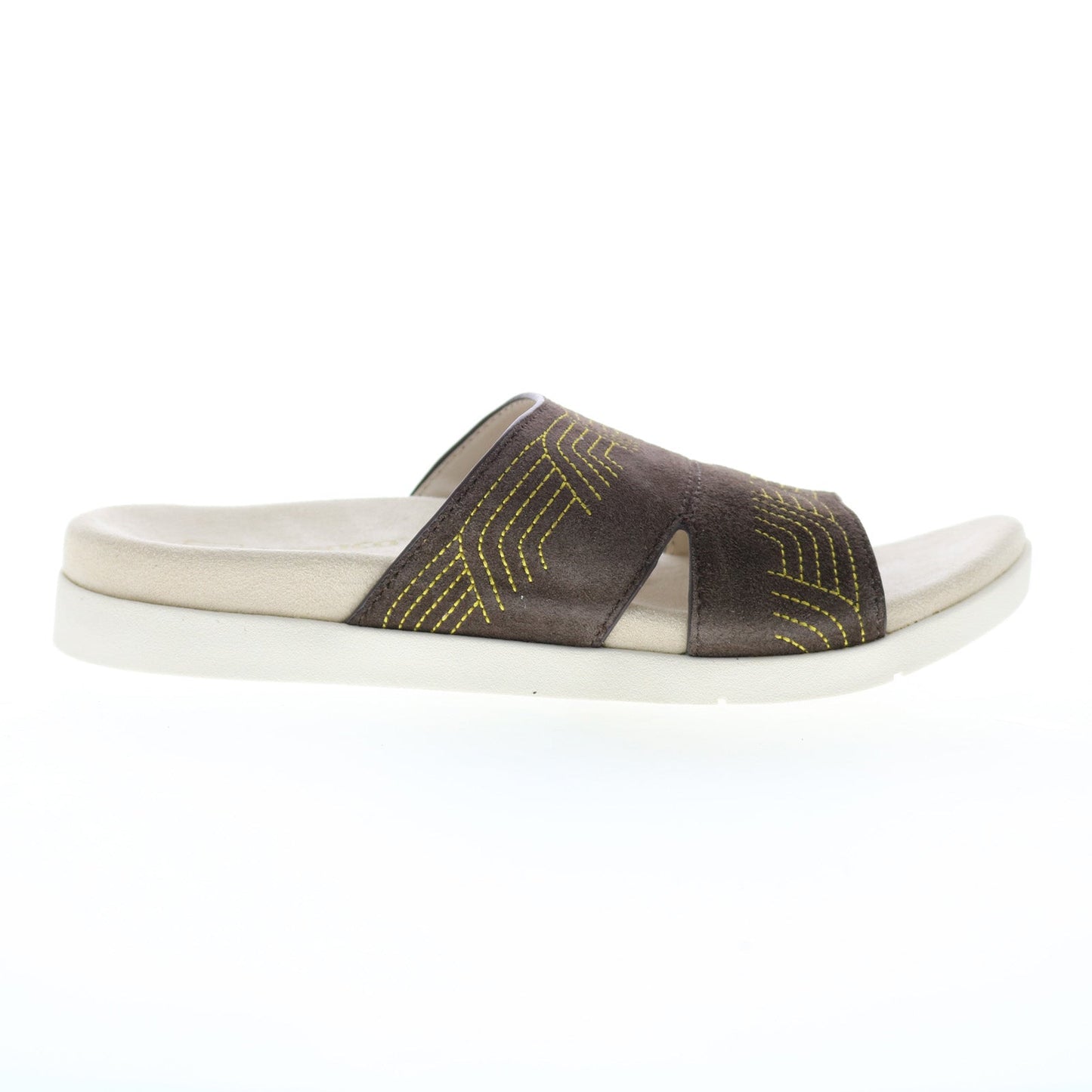 Spenco Twilight Ellie SP1070FFR Womens Brown Suede Slides Sandals Shoes