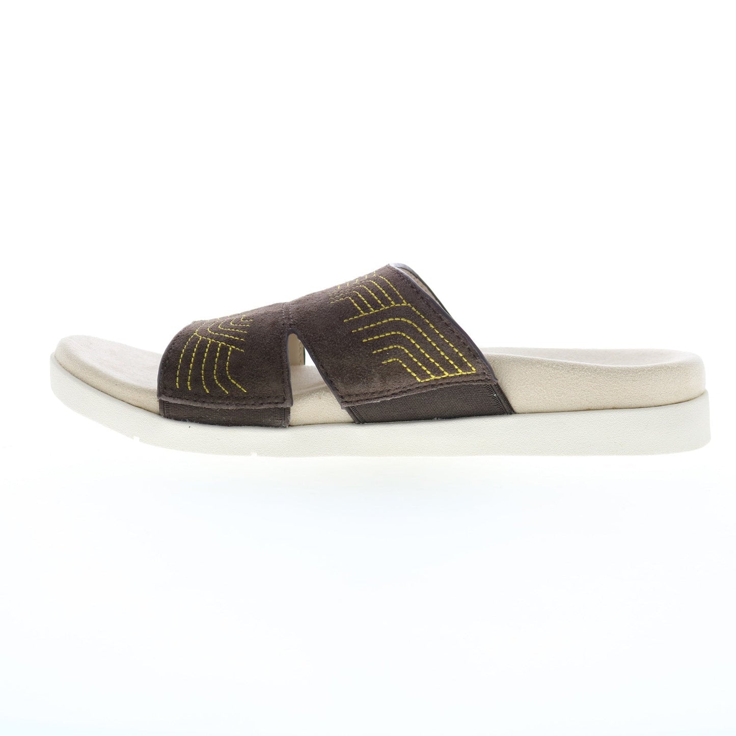 Spenco Twilight Ellie SP1070FFR Womens Brown Suede Slides Sandals Shoes