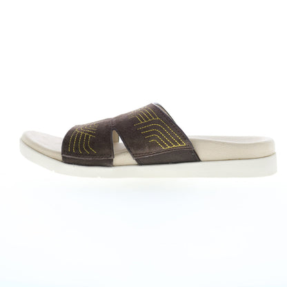 Spenco Twilight Ellie SP1070FFR Womens Brown Suede Slides Sandals Shoes