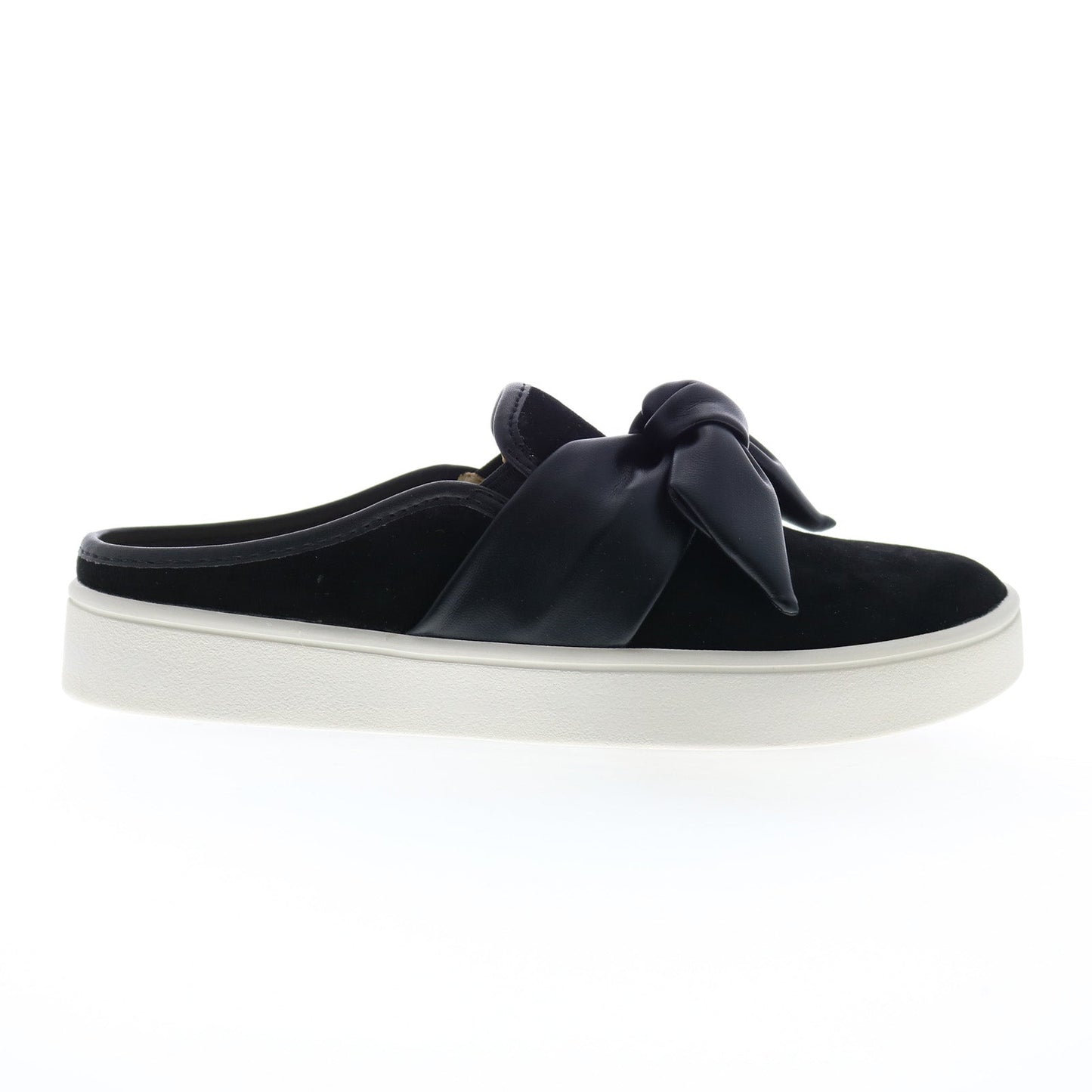 Spenco Barbados Slide SP1089BLK Womens Black Suede Clogs Slippers Shoes