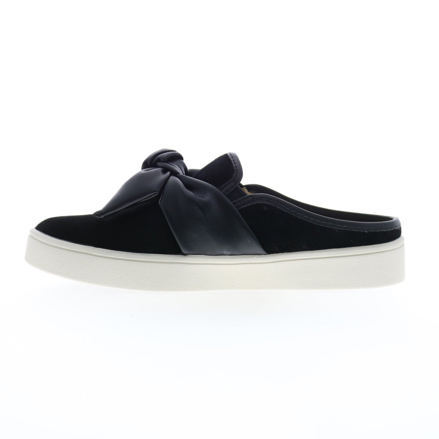 Spenco Barbados Slide SP1089BLK Womens Black Suede Clogs Slippers Shoes