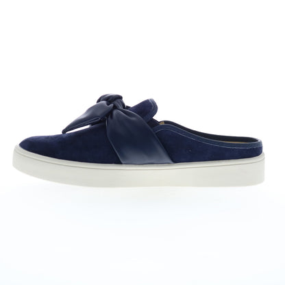 Spenco Barbados Slide SP1089PEA Womens Blue Suede Slip On Mule Sandals Shoes