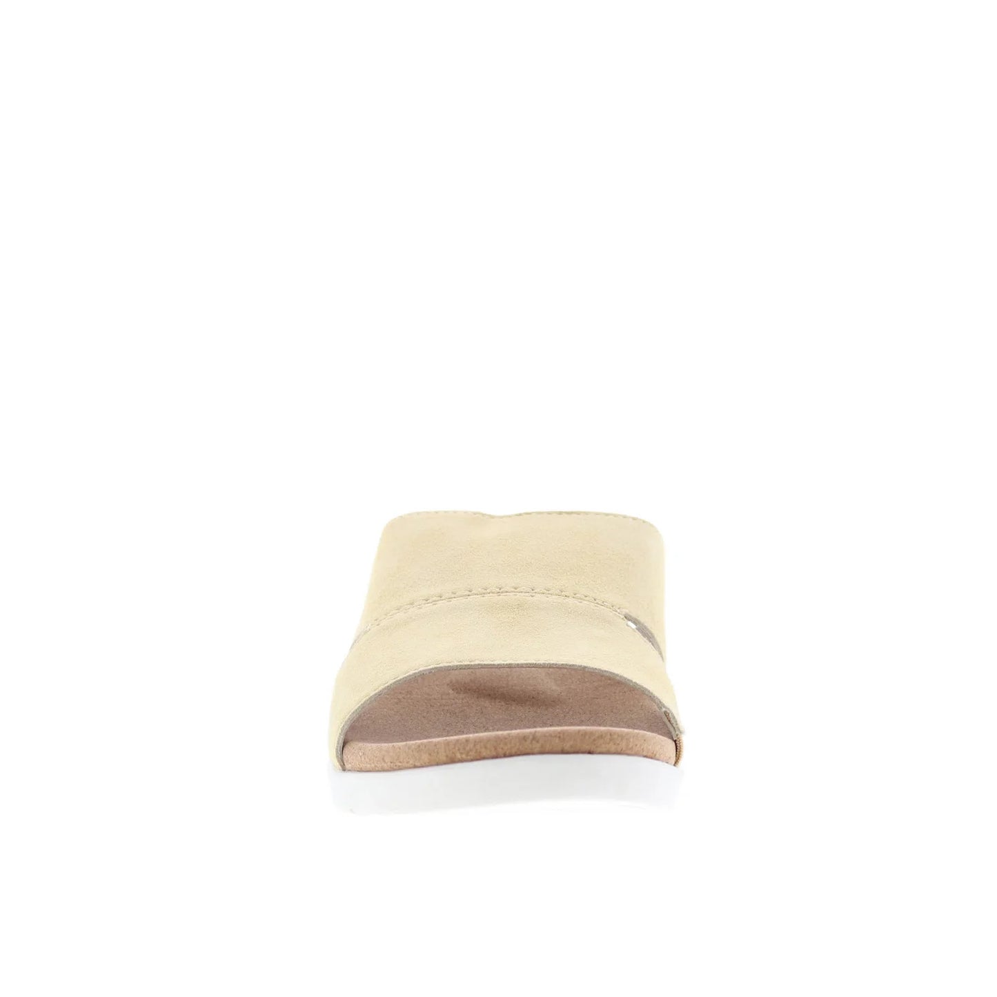 Spenco Sunrise Slide SP1218CHA Womens Beige Suede Slides Sandals Shoes