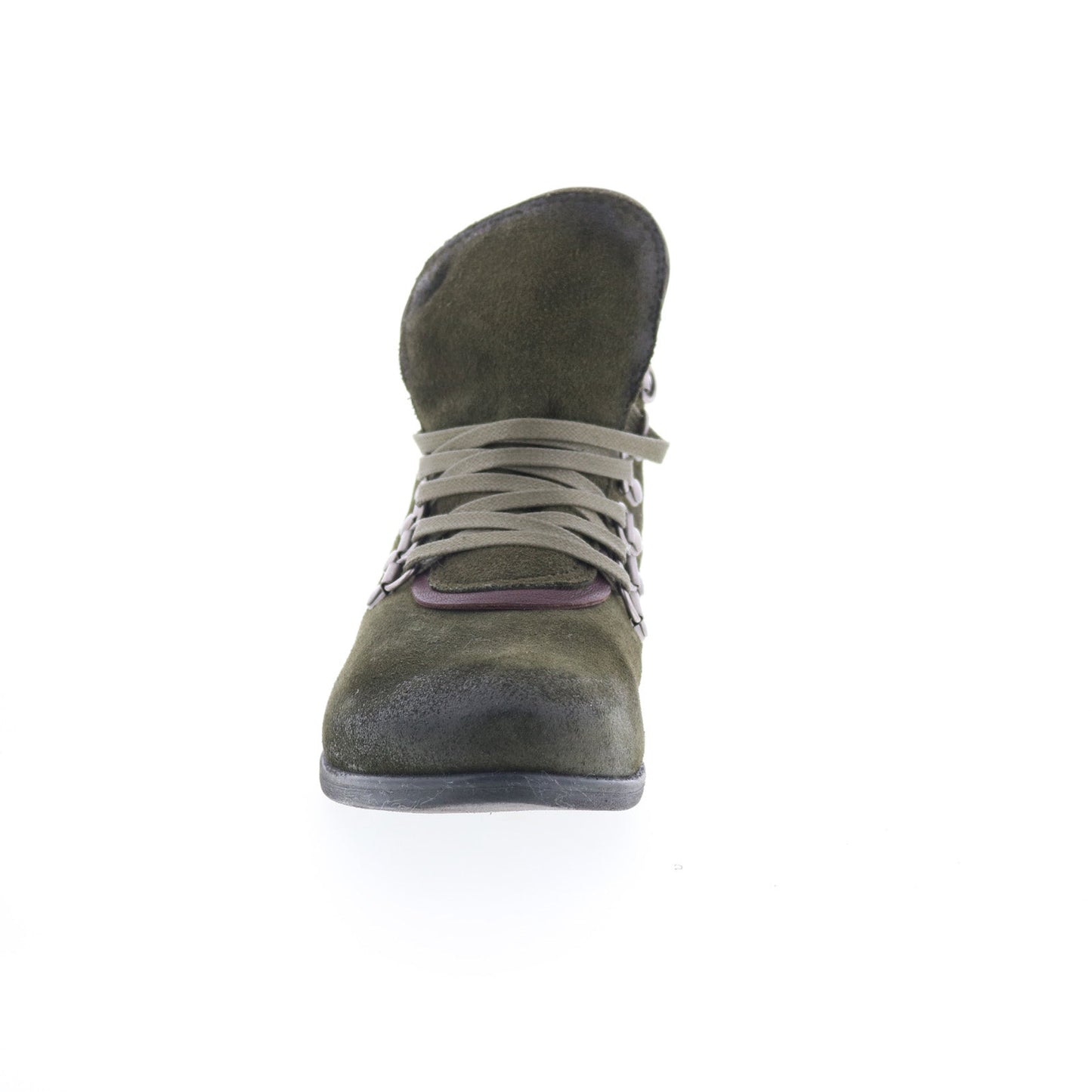 Miz Mooz Steffy Womens Green Suede Zipper Ankle & Booties Boots