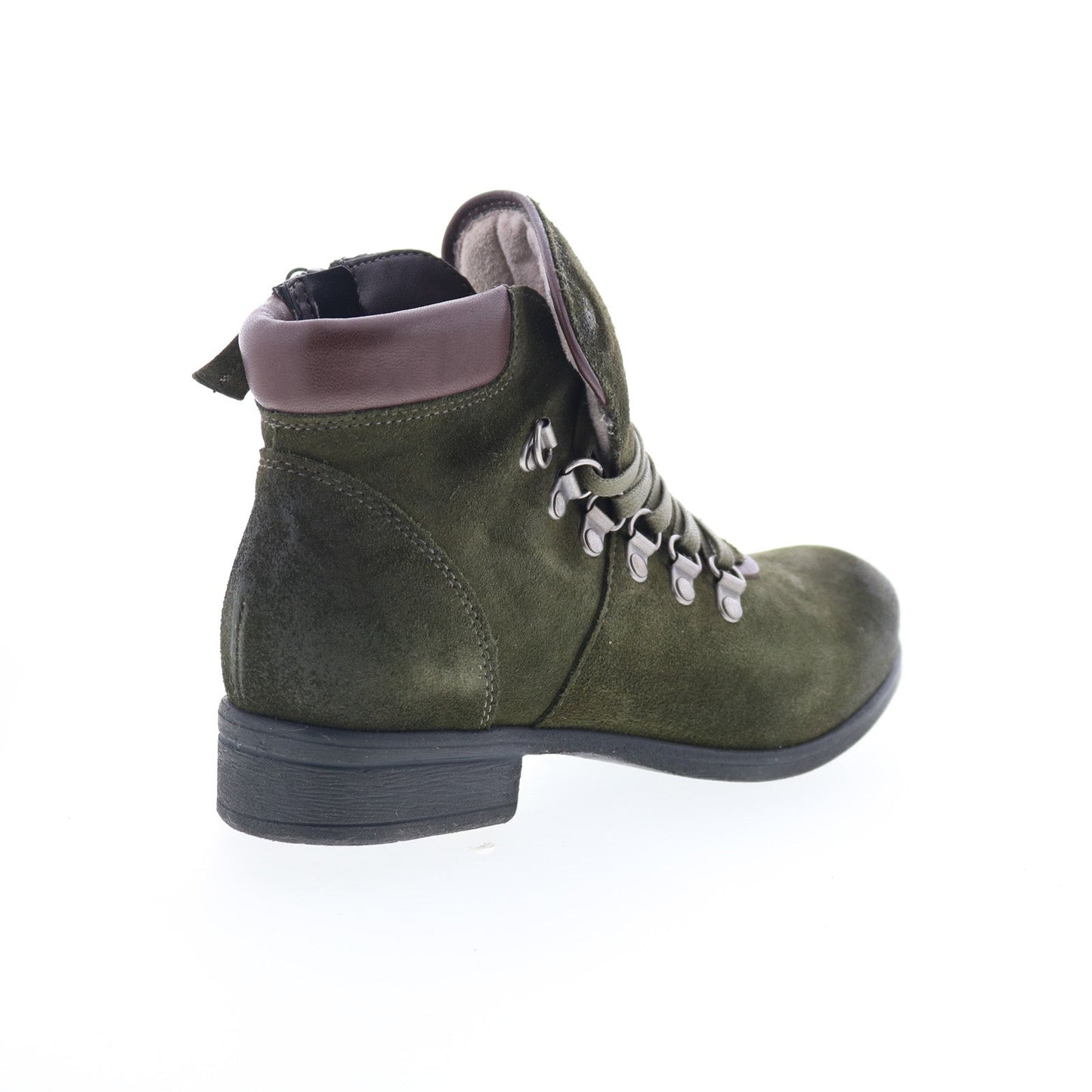 Miz Mooz Steffy Womens Green Suede Zipper Ankle & Booties Boots