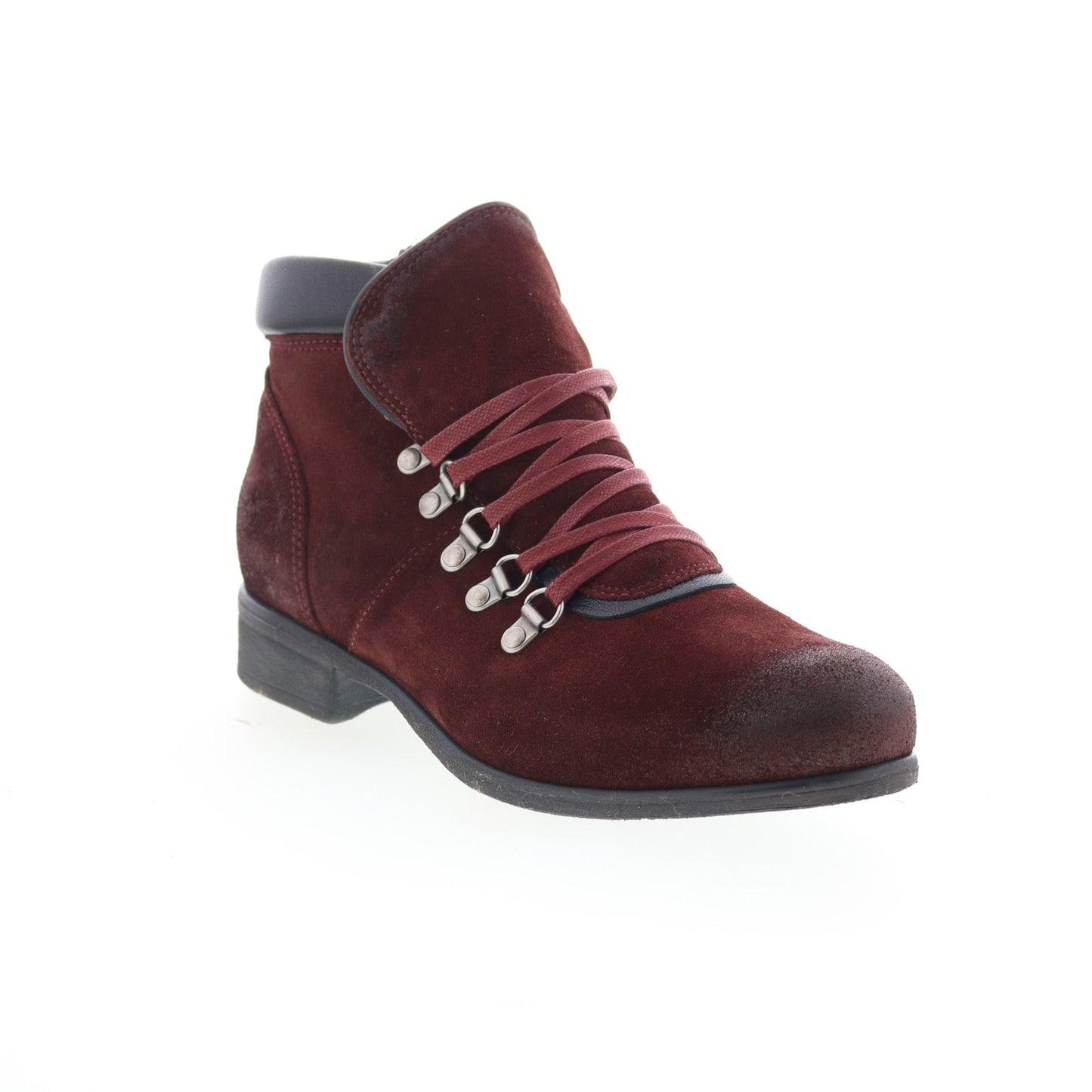Miz Mooz Steffy Womens Red Suede Zipper Ankle & Booties Boots