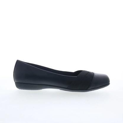 Trotters Stella T2374-001 Womens Black Synthetic Slip On Ballet Flats Shoes
